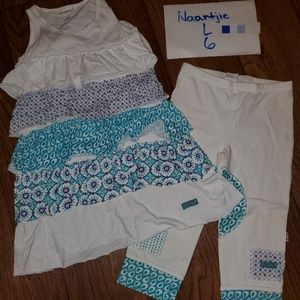 Naartjie Kids 2 pc Summer Outfit Dress Top Pants